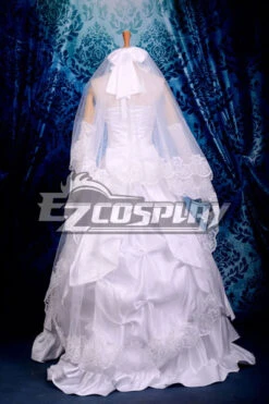 Fate Stay Night Saber Wedding Dress Cosplay Costume Deluxe-P5 -EZCOSPLAY SHOP p5 4