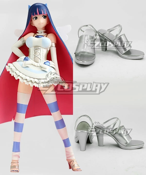 Panty And Stocking With Garterbelt Stocking Angel Silver Cosplay Shoes 1 Panty And Stocking With Garterbelt Stocking Angel Silver Cosplay Shoes