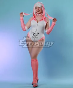 Ezcosplay Original Halloween Women Pink Sexy Bunny Suit Guilty Gear Strive Elphelt Valentine Cosplay Costume