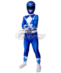 Kids Power Rangers Billy Blue Ranger Zentai Jumpsuit Cosplay Costume -EZCOSPLAY SHOP power rangers billy blue ranger zentai jumpsuit cosplay costume 3