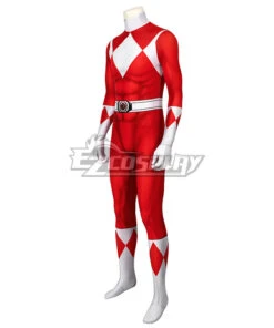 Mighty Morphin Power Rangers Red Ranger Zentai Jumpsuit Cosplay Costume -EZCOSPLAY SHOP power rangers red ranger zentai jumpsuit cosplay costume 5