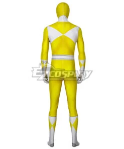 Mighty Morphin Power Rangers Yellow Ranger Zentai Jumpsuit Cosplay Costume -EZCOSPLAY SHOP power rangers yellow ranger zentai jumpsuit cosplay costume 3