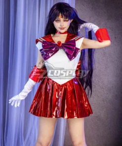 Sailor Moon 30th Anniversary Rei Hino Sailor Mars Halloween Cosplay Costume -EZCOSPLAY SHOP sailor moon 30th anniversary rei hino sailor mars halloween cosplay 05