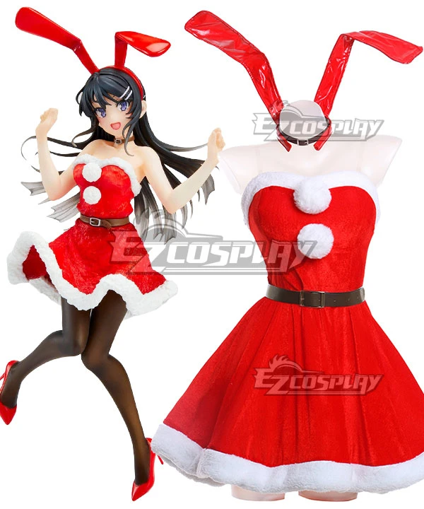 Seishun Buta Yarou Wa Bunny Girl Senpai No Yume Wo Minai Sakurajima Mai Christmas Bunny Girl Cosplay Costume 1 Seishun Buta Yarou Wa Bunny Girl Senpai No Yume Wo Minai Sakurajima Mai Christmas Bunny Girl Cosplay Costume