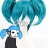 Sally Face Sal Fisher Halloween Blue New Edition Cosplay Wig -EZCOSPLAY SHOP sally face sal fisher halloween blue new edition cosplay wig