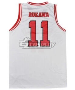 Slam Dunk Rukawa Kaede White Shohoku Cosplay Costume -EZCOSPLAY SHOP slam dunk rukawa kaede white shohoku cosplay costume 3