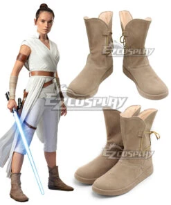 Star Wars The Rise Of Skywalker Rey Brown Shoes Cosplay Boots