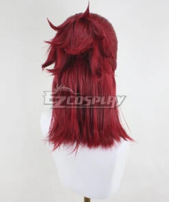 Tekken 8 Hwoarang Red Cosplay Wig -EZCOSPLAY SHOP tekken 8 hwoarang red cosplay wig 5