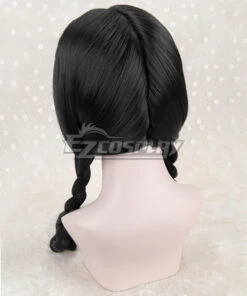 Wednesday Addams Black Cosplay Wig -EZCOSPLAY SHOP the addams family wednesday addams black cosplay wig 3