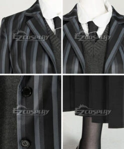 The Addams Family 2022 Wednesday Wednesday Addams School Uniform Cosplay Costume -EZCOSPLAY SHOP the addams family wednesday school uniform cosplay costume 14