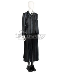 The Addams Family 2022 Wednesday Wednesday Addams School Uniform Cosplay Costume -EZCOSPLAY SHOP the addams family wednesday school uniform cosplay costume 3