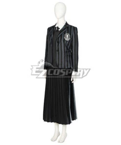 The Addams Family 2022 Wednesday Wednesday Addams School Uniform Cosplay Costume -EZCOSPLAY SHOP the addams family wednesday school uniform cosplay costume 8