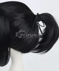 The King Of Fighters Mai Shiranui Black Cosplay Wig -EZCOSPLAY SHOP the king of fighters mai shiranui black cosplay wig 5