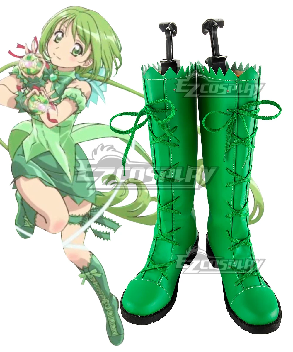 Tokyo Mew Mew2022 New Edition Retasu Midorikawa Green Boots Cosplay Shoes