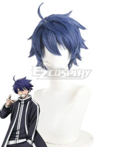 Tougen Anki Shiki Ichinose Blue Cosplay Wig