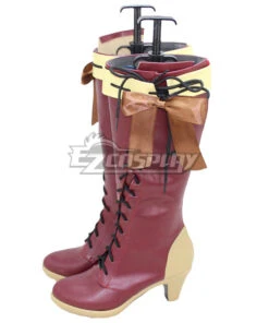 Violet Evergarden Violet Evergarden Red Shoes Cosplay Boots -EZCOSPLAY SHOP violet evergarden violet evergarden red shoes cosplay boots 4
