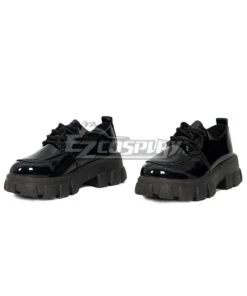 Wednesday Wednesday Black Cosplay Shoes -EZCOSPLAY SHOP wednesday the addams family 2022 tv series wednesday black cosplay shoes 4