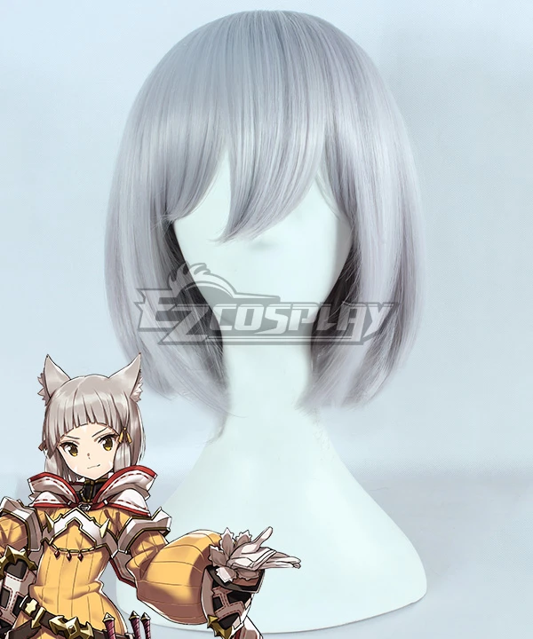 Xenoblade Chronicles 2 Nia Gray Cosplay Wig - Except Ears 1 Xenoblade Chronicles 2 Nia Gray Cosplay Wig - Except Ears