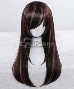 YouTuber Kizuna AI A.I.Channel A.I.Games Brown Pink Long Cosplay Wig -EZCOSPLAY SHOP youtuber kizuna ai a.i.channel a.i.games brown pink long cosplay wig 2
