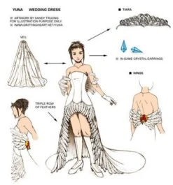 Final Fantasy X FF10 Yuna Wedding Dress Cosplay Costume -EZCOSPLAY SHOP yuna10 1