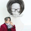 Ace Attorney Gyakuten Saiban Miles Edgeworth Gray Cosplay Wig 407B