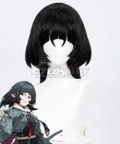 Zenless Zone Zero Jane Doe Black Green Cosplay Wig