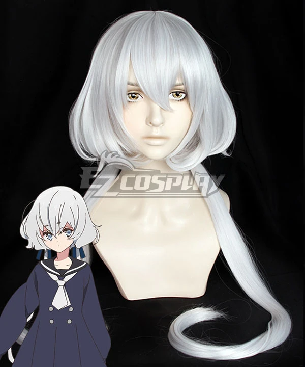 Zombieland Saga Konno Junko Silver Grey Cosplay Wig 1 Zombieland Saga Konno Junko Silver Grey Cosplay Wig