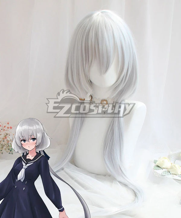 Zombieland Saga Konno Junko White New Edition Cosplay Wig 1 Zombieland Saga Konno Junko White New Edition Cosplay Wig